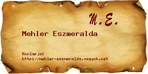 Mehler Eszmeralda névjegykártya